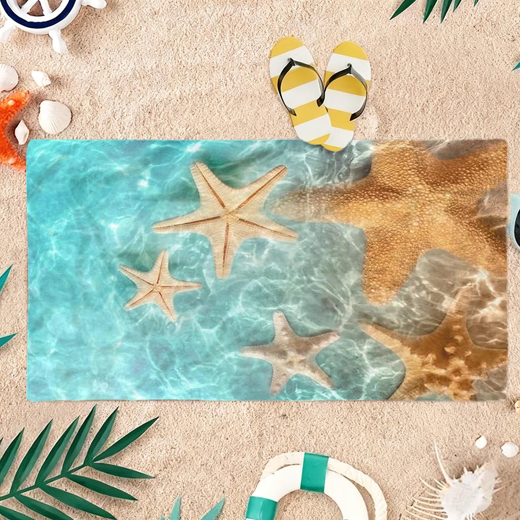 Ocean Elements Beach Towel Quick-drying Super Absorbent Suitable for Swimming Beach Vacation Pool Gym Summer Gift for Friends