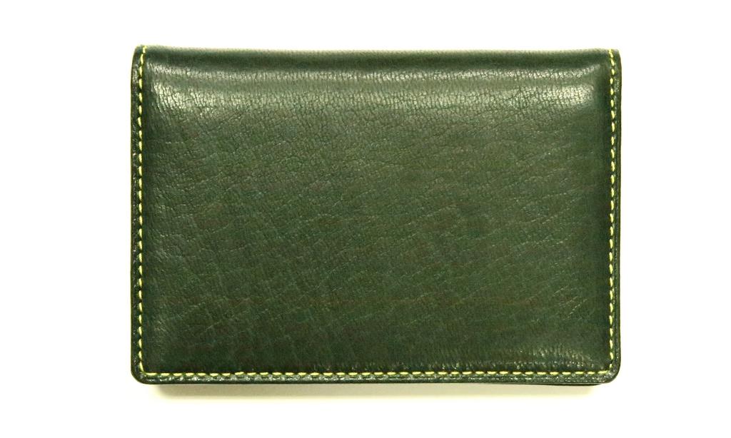 Deer Skin 2 Business card pass holder gusset and pass holder 2353 [CYPRIS] (Deerskin 2) + (through included) (authorized dealer) (green)