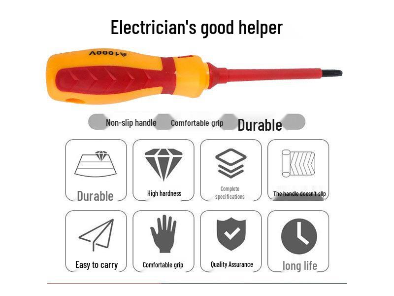 13-Piece Insulated Electrician Screwdriver Set - Phillips & Slotted, High Voltage Resistant S2.