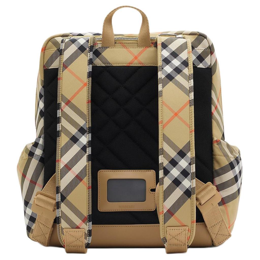 Burberry Zkontrolujte plátěný batoh béžový více kapes ležérní denní cestování do práce 80898461
