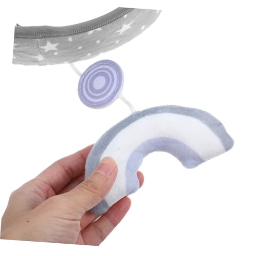 Crib Mobile with Cartoon Clouds Rainbow Rabbits Owl, Baby Nursery Decor, Newborn Soothing Toy, Musical Mobile for Infants