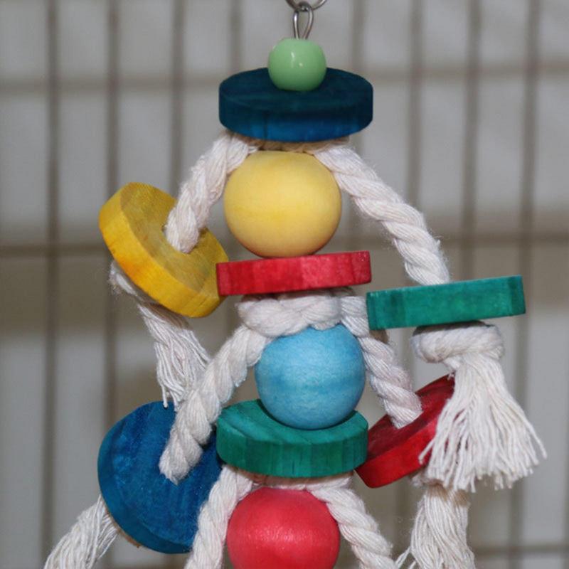 Bird Toys Multicolored Parrot Cage Bite Toys Parrot Toys For Foraging And Chewing Large Parrot Cage Bite Tearing Toys With