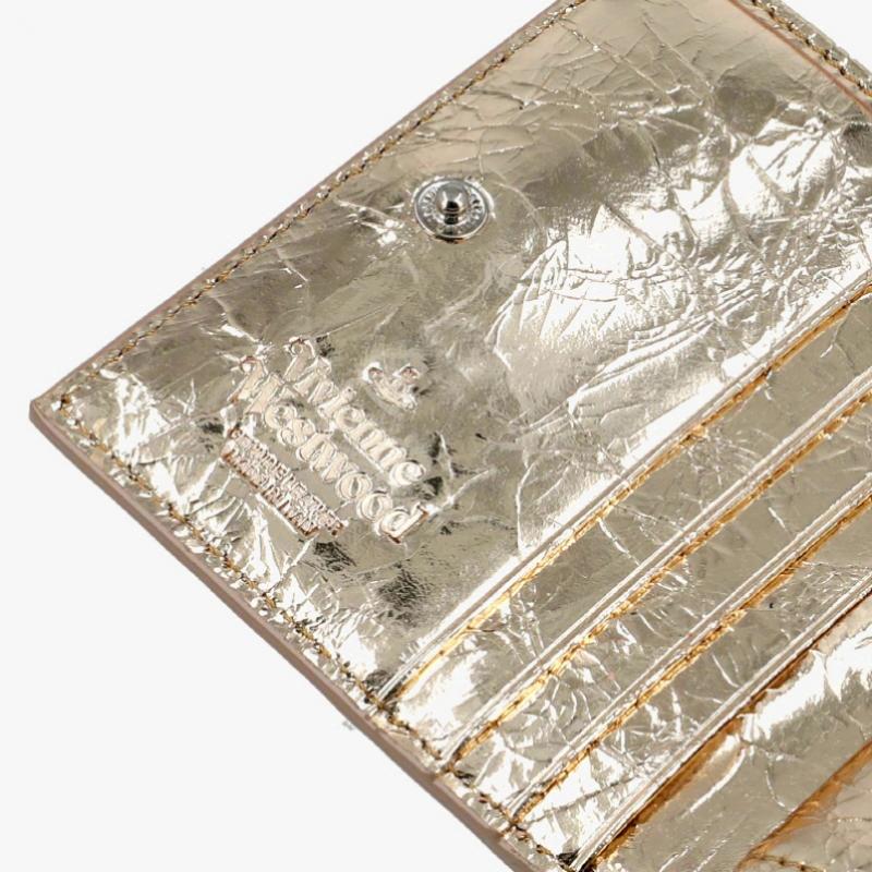 Vivienne Westwood Metallic Crinkle Wallet 51150030w L00a7 R401