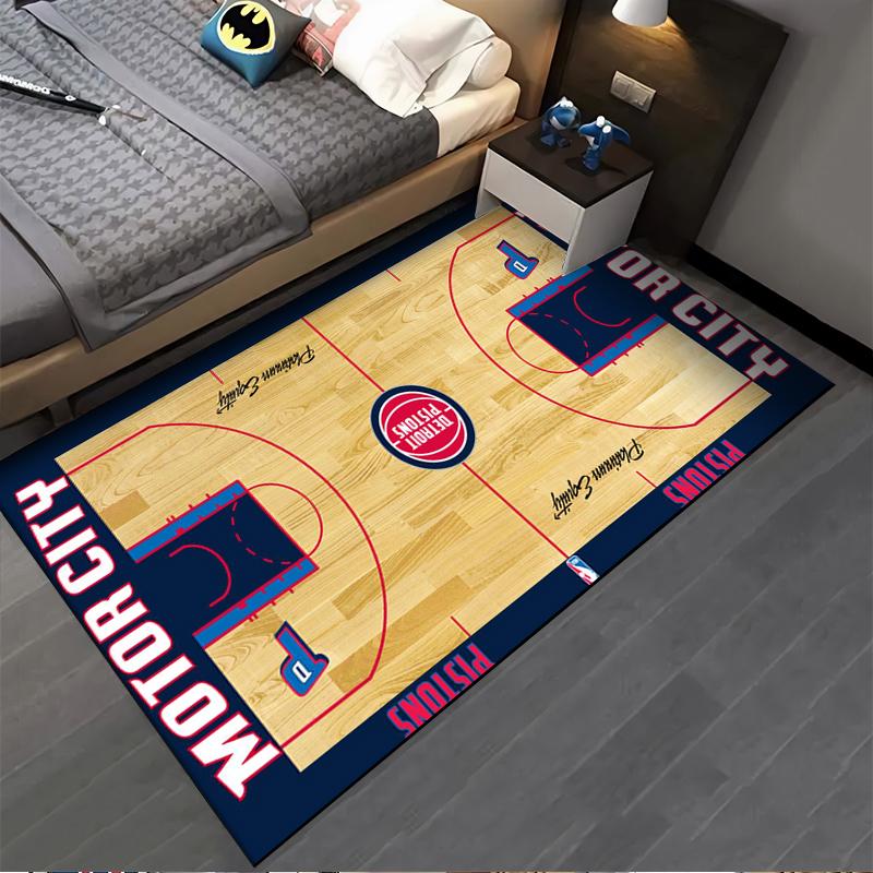 Tappeto da Basket NBA Detroit Pistons Adatto per l'uso come tappetino antiscivolo per il soggiorno e le camere da letto