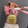 Gold Keychain Gift Set: Hamburger, Fries, Milk Tea, 20mg Pendant, Mobile Phone Lanyard Bag for Best Friend/Partner