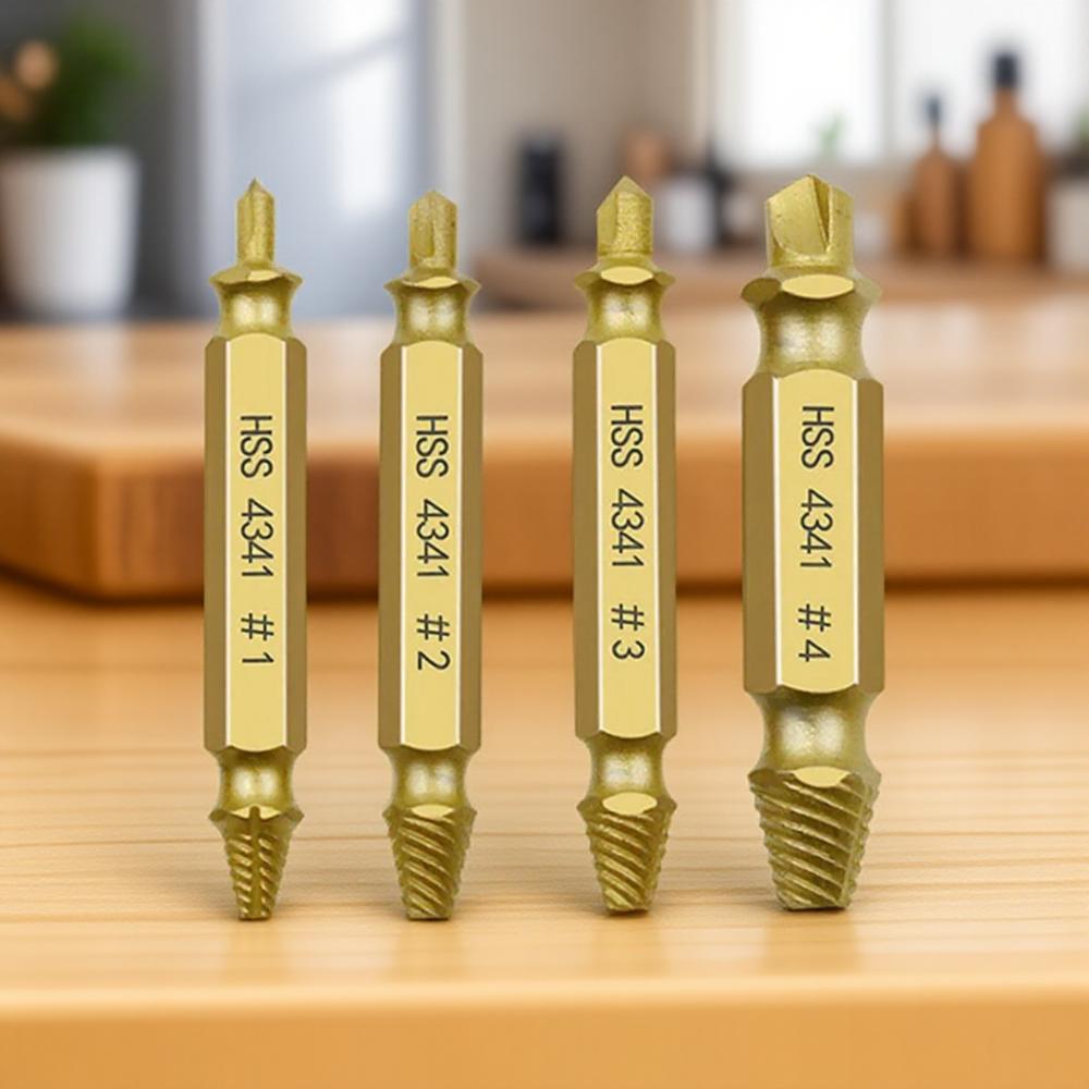 HSS 4341 Stripped Screw Extractor Drill Kit Broken Damaged Bolt Remover Tool for Easy Removal 1PC 4PCS 6PCS Drill Bits Set