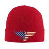American Eagle Print Beanie Vintage Graphic Knit Hat Retro Streetwear Soft Warm for Unisex Women Elastic Cap Skullie Beanies Winter