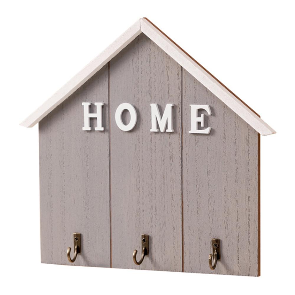 Nordic Style Wooden Wall Mount Key Hanging Hook Storage Rack Creative Entryway Organizer Home Decor