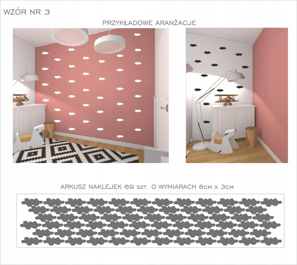 Wall stickers dots, stars, triangles