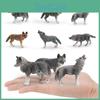 Wolfsmodell aus PVC zur Dekoration für das Kinderspielzimmer und zur Tierkunde