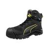 PUMA SAFETY Euro Model EU ROCK HD CTX MID 63.270.0 Black X Yellow Safety Shoes Work Shoes Men's Women's Laced Shoes High Cut Sneakers Lightweight