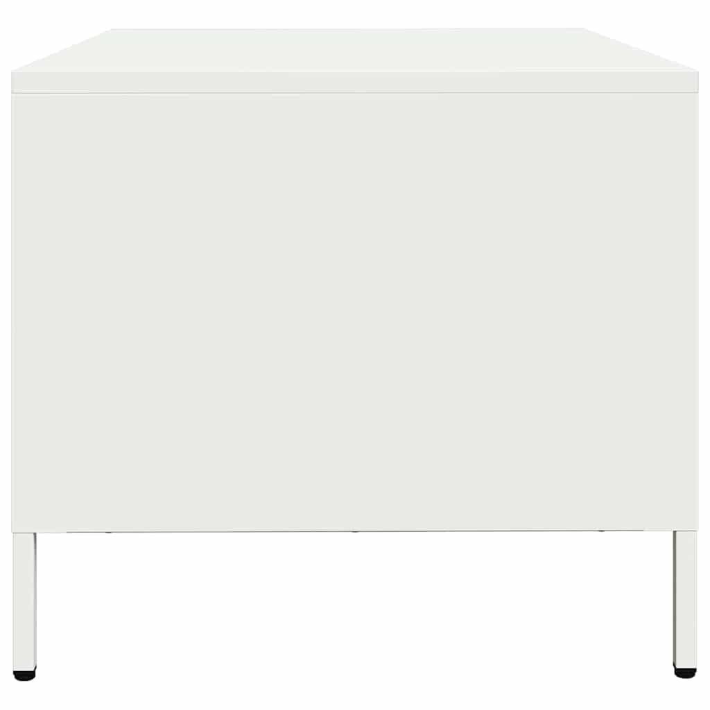 White Coffee Table 68.5 X 50 X 43.5 Cm Cold Rolled Steel
