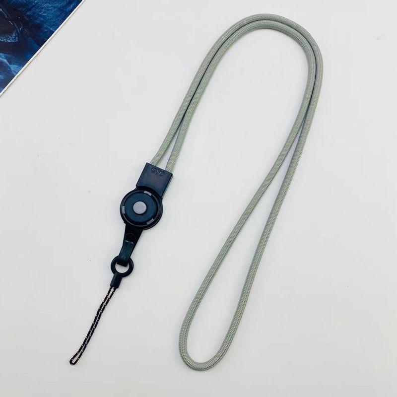 Durable Multi-functional Woven Mobile Phone Lanyard with Detachable Finger Ring and Badge Holder