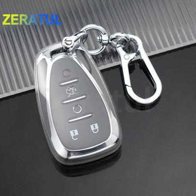 Transparent Tpu Car Key Case Cover For Chevrolet - Chevy Malibu Camaro Cruze Traverse Sonic Volt Bolt Equinox
