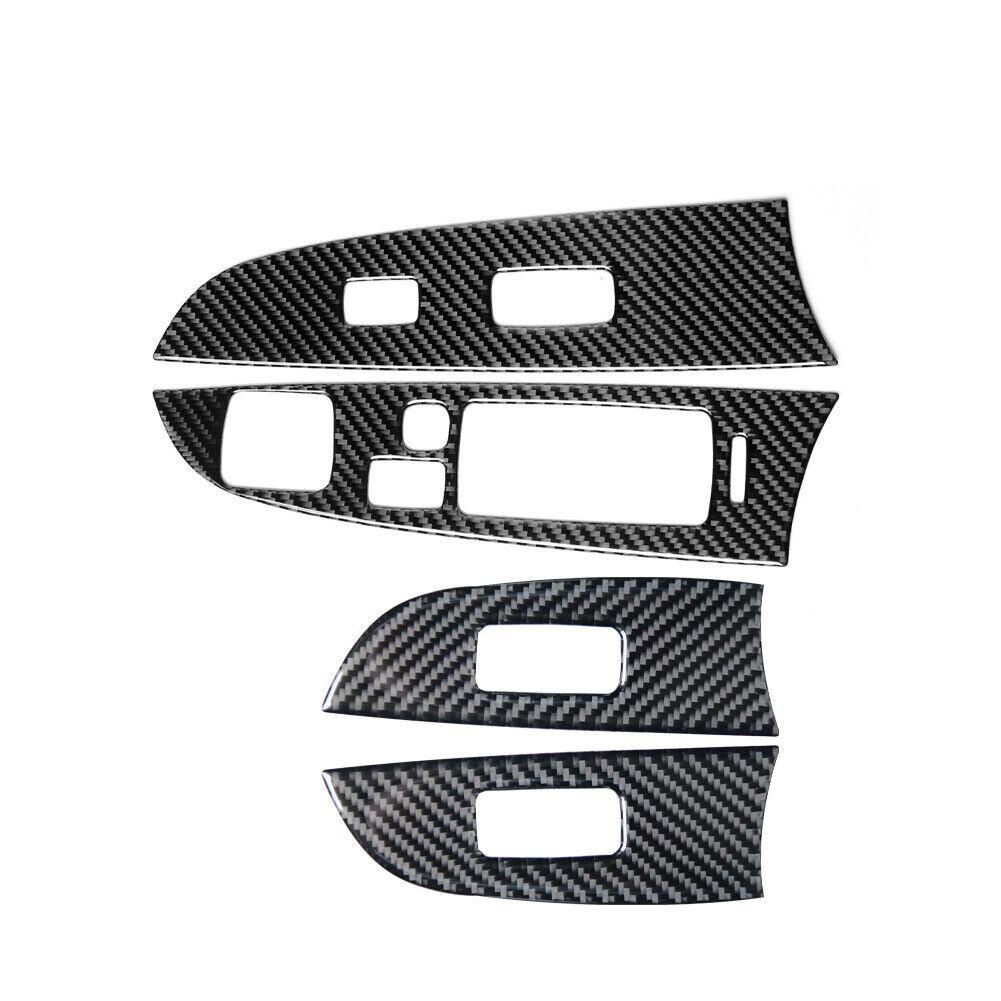4x Carbon Fiber Interior Window Switch Panel Trim Cover For Lexus IS250 2006-10