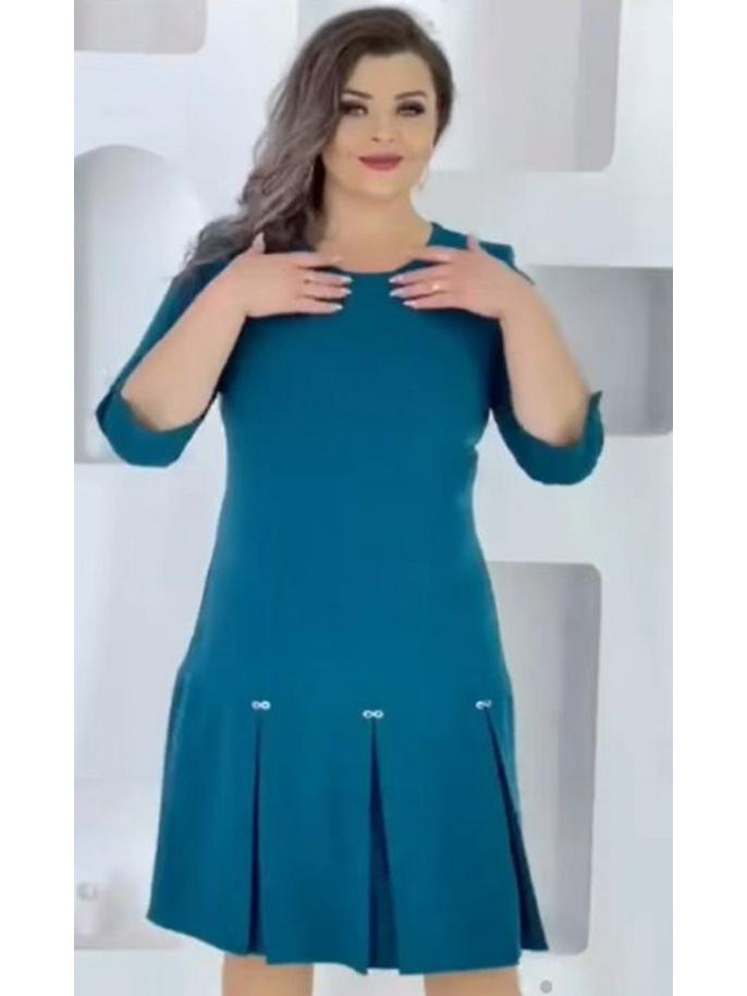 

2024 Casual Solid Color Round Neck Long Sleeve Knee-Length Midi Dress for Europe and America Small