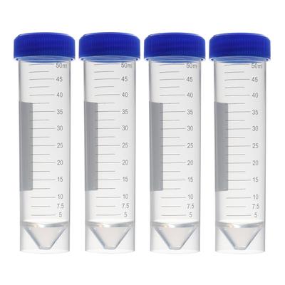 Centrifuge Tubes Test Tubes Graduated Plastic Flat Bottom with Screw