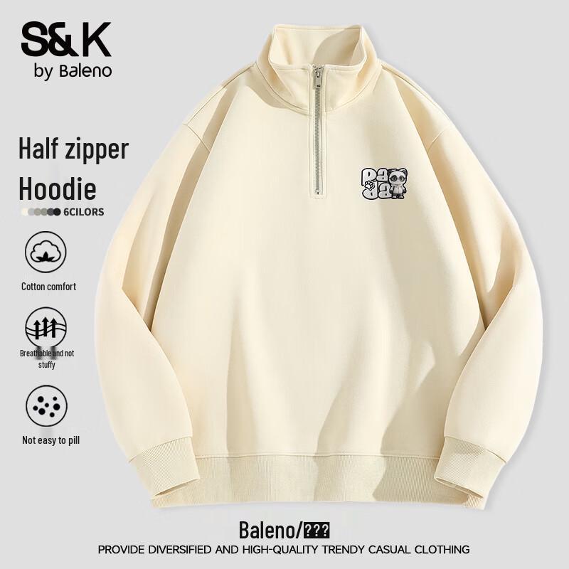 

Baleno Men s S&K Series Heavyweight Knit Stand-Collar Half-Zip Sweatshirt 3XL
