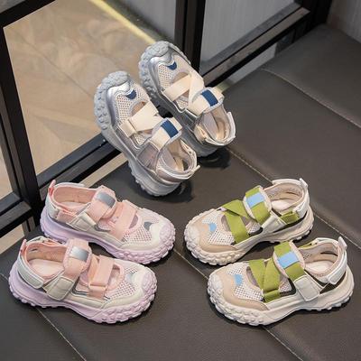 Moda Bambini Fascia Traspirante in Velcro Scarpe Sportive Casual Tela Sandali Outdoor Scarpe da Spiaggia Scarpe per Bambini Scarpe da Acqua