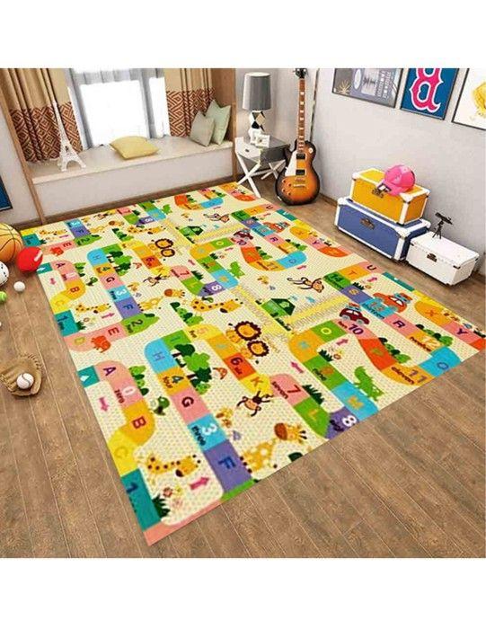 Tapis Enfant - COLLECTION DOT - 80x150 cm - Epaisseur 6mm - Antidérapant - Lavable en machine
