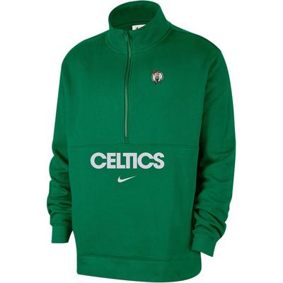 X NBA Collaboration Club Boston Celtics Courtside Series Half-Zip Cool Comfortable Long Sleeve Sweatshirt Men Sweatshirt FZ7708-312