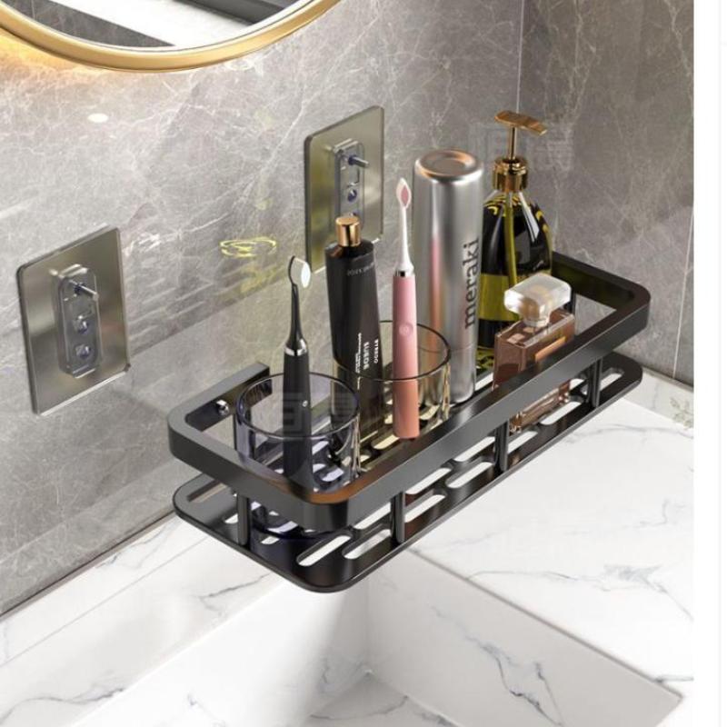 Bathroom Organizer Rack Punch-free Wall Mounted Triangle Storage Rack Corner Shelf Wall Soap Holder