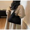 Elegant Suede Retro One-Shoulder Tote: Versatile, Large-Capacity Crossbody for Casual Commutes