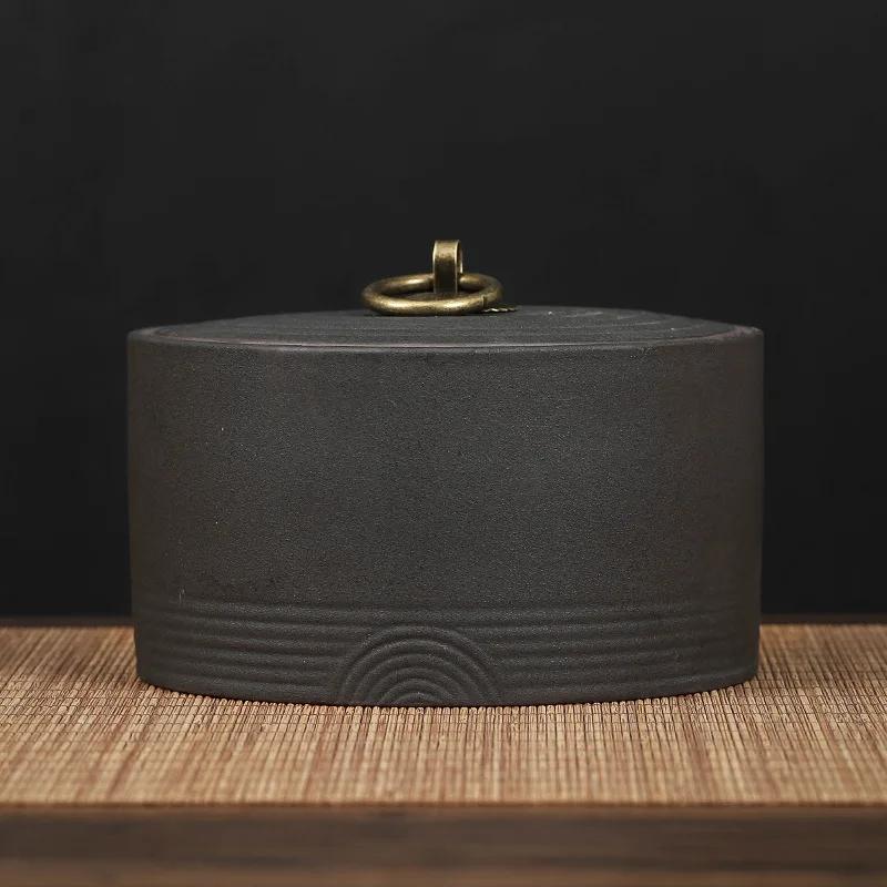 Ретро Цилиндрическая Керамическая Банка для Хранения с Крышкой Герметичные Чайные Банки Конфеты Зерно Коробка для Хранения Фарфоровая Банка Поделки Подарок Домашний Декор