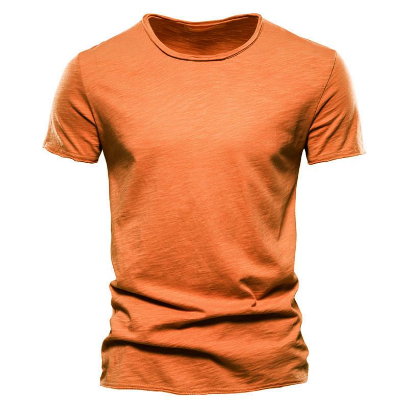 100 % Baumwolle Herren T-Shirt V-Ausschnitt Modedesign Slim Fit Soild T-Shirts Herrenoberteile T-Shirts Kurzarm T-Shirt für Männer