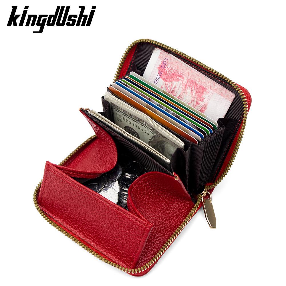 Japanese Accordion Card Holder with Wraparound Zipper - Large Capacity for Cards and Coins