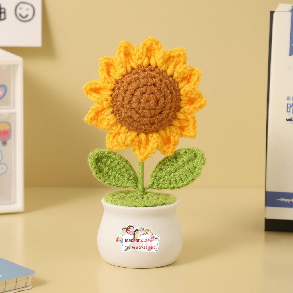 Sunflower Handmade Crochet Bouquet - Teacher's Day or Birthday Gift