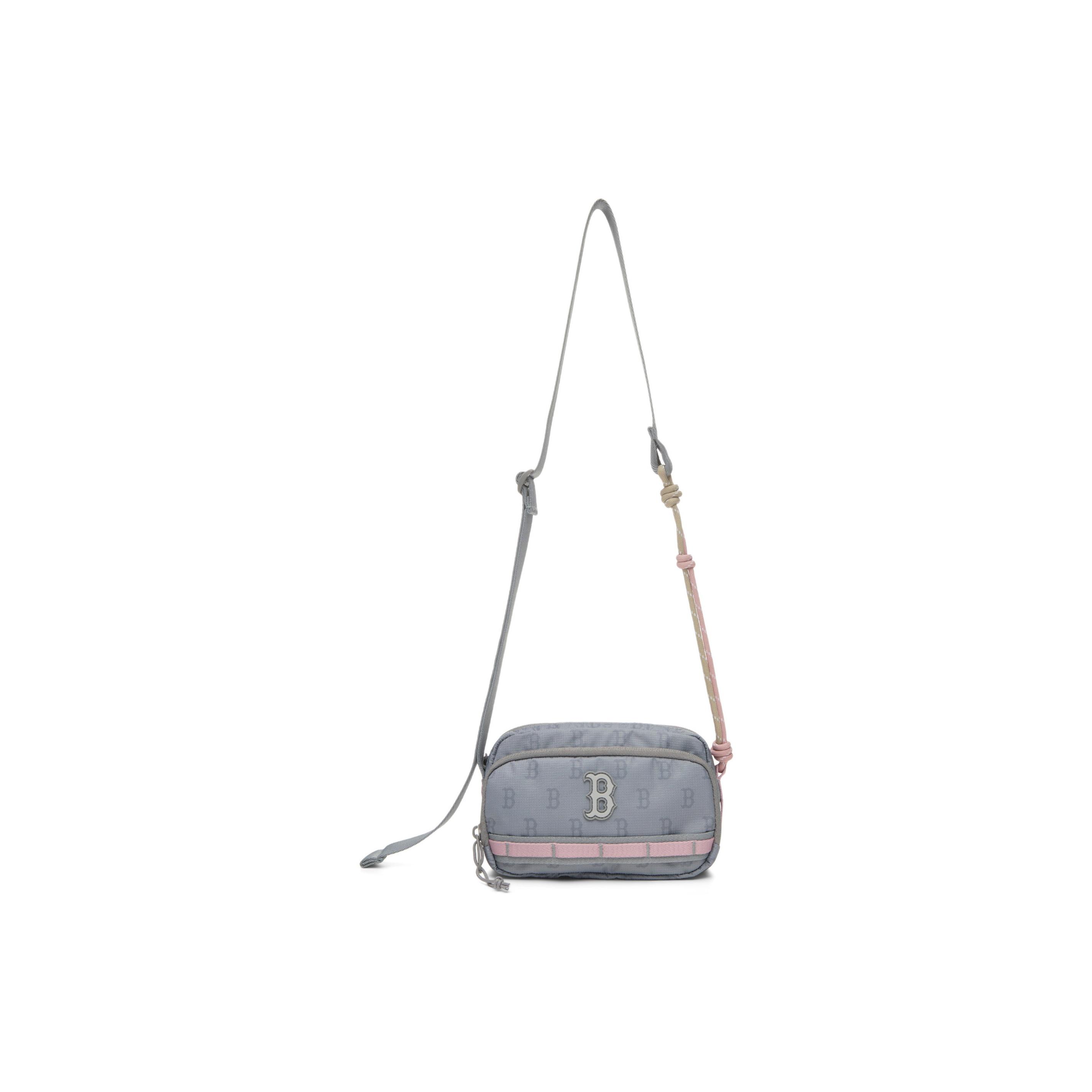 

MLB Boston Red Sox Floral Series Crossbody Bag Women Bags Gray 3ACRM045N-43GRL Shopping Bag Set(Basic Set+Shopping Bag)