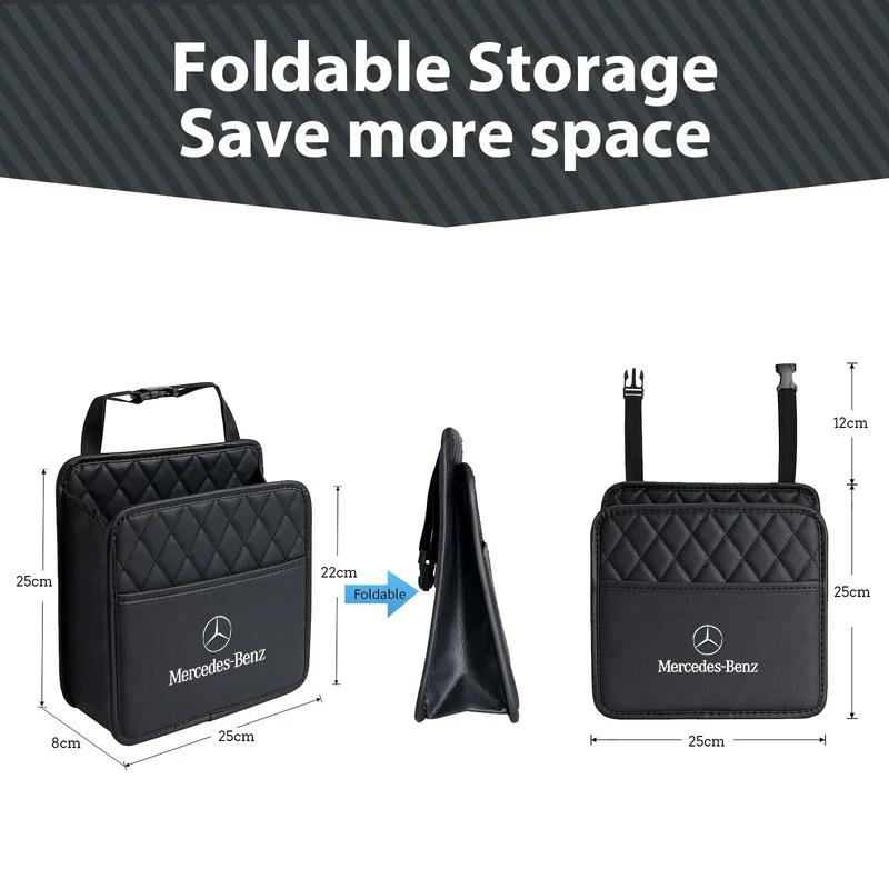 GLC GLB Auto Leder Aufbewahrungstasche Sitzlehne Organizer Box Mülleimer Für Mercedes Benz AMG W203 W206 W220 W205 W211 W212 W201