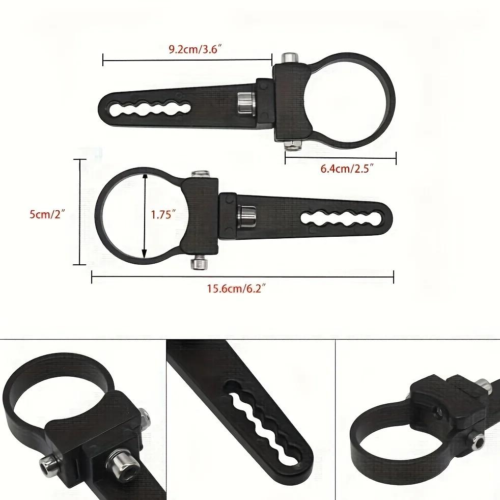 2PCS Anti-rolling Rack Mount Bracket Anti-collision Rod Work Light Clip Bracket Universal Car Bracket Car Front Bar Round Tube