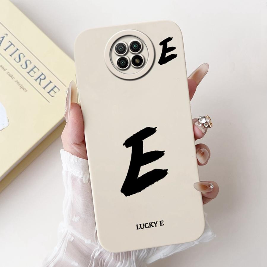 For Xiaomi Redmi Note 9T Case Soft Silicone Coque Lucky A-Z Letter Painted Shockproof Funda for Redmi Note 9 5G note9 TCover