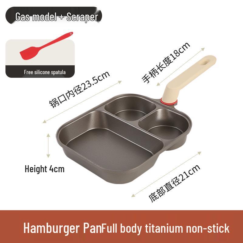 Yiya Lu Titanokeramická 3v1 Snídaňová pánev na steaky, vejce a hamburgery