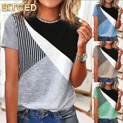 Modă Femei Casual Mânecă Scurtă Gât O Bluze & Cămăși