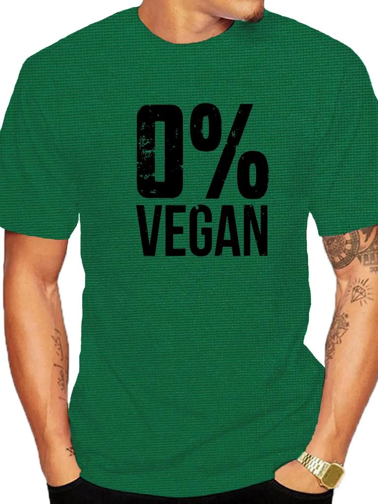 Codzienna Koszulka Śmiesznie Nadrukowana T-shirt 0 Weganizm Wegetarianizm Koszulka Wegetariańska Nadruk Krótki Rękaw Street Odzież Unisex Harajuku