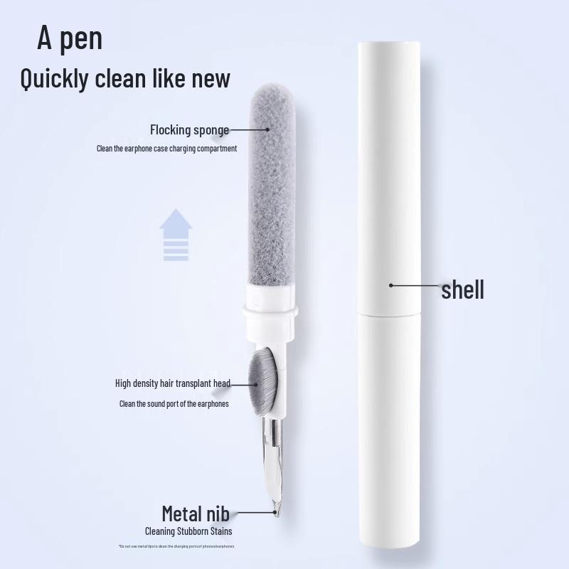 Bluetooth Headset & Phone Receiver Cleaning Pen - Multifunction Dust Removal Tool with Brush