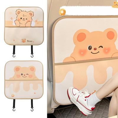 Ochrana zadní strany autosedačky Podložka proti okopání Kůže Kreslený Vodotěsný Ochrana proti okopání PU Kůže Ochrana auta Pro kryt zadního sedadla Pro děti