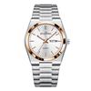 Men's Quartz Watch with Stainless Steel Band and Calendar