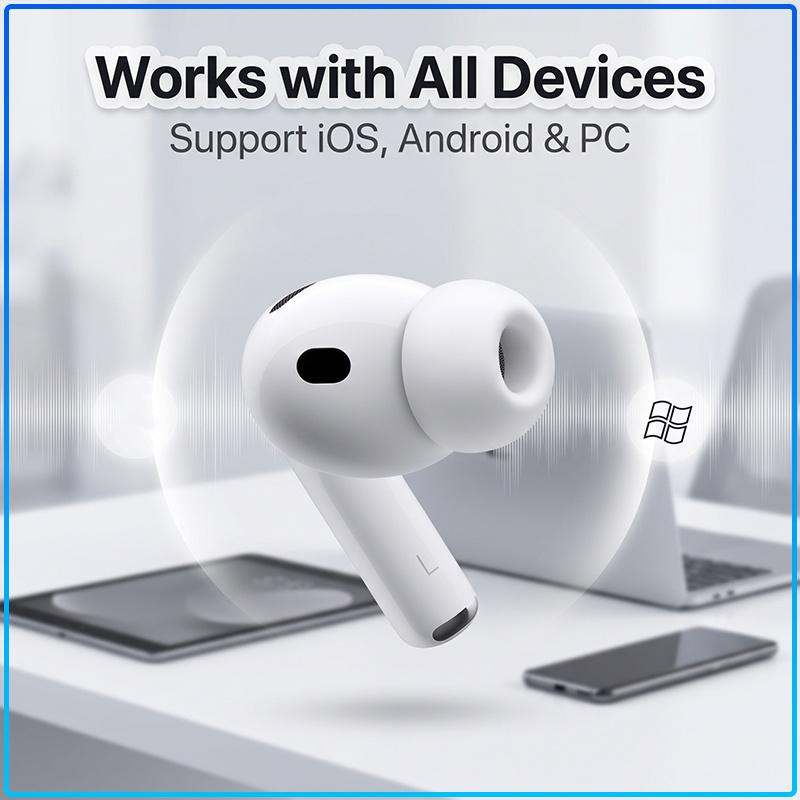 Bluetooth Earphone Air Pro 3 With Long Battery Life 6H Music Time Lightweight Design And Secure Fit For All Day Comfort