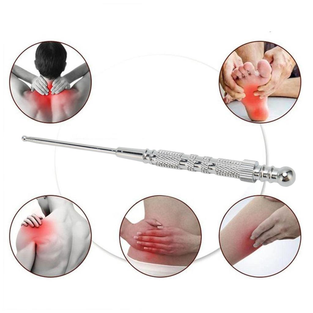 Facial Reflexology Massage Tool Retractable Stainless Steel Reduce Pain Manual Acupuncture Pen