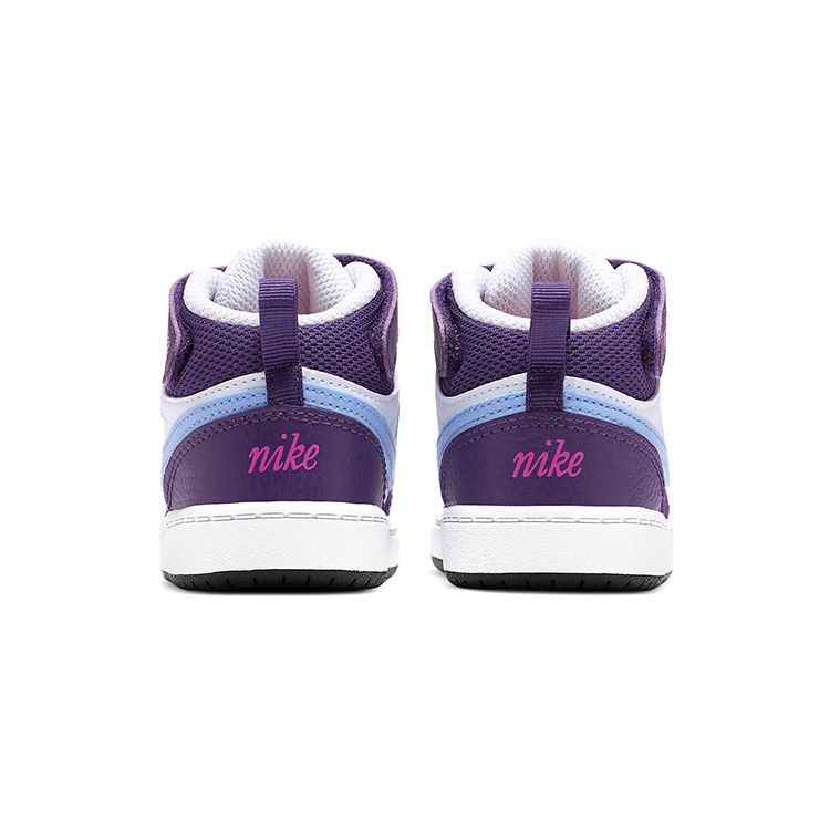 Nike Court Borough Mid 2 TD White Eggplant Baby Sneakers Purple Active-Fuchsia Royal-Pulse CD7784-106
