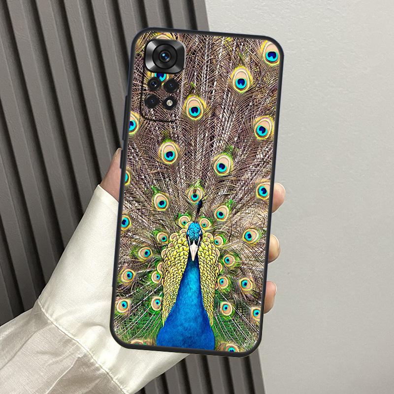 Animal Peacock Pattern Case For Xiaomi Redmi Note 14 13 12 11 10 9 15 Pro Plus Redmi 14C 13C 15C 10C 12C 15 Funda