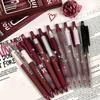5Pcs High Quality 0.5mm Red Gel Pen ST Pen Tip Smooth Writing Red Ink Pens Red Ink Quick Dry Neutral Pen School/Office