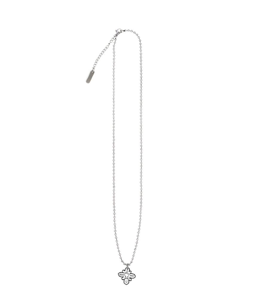 Wacky Willy Drawing Necklace Silver