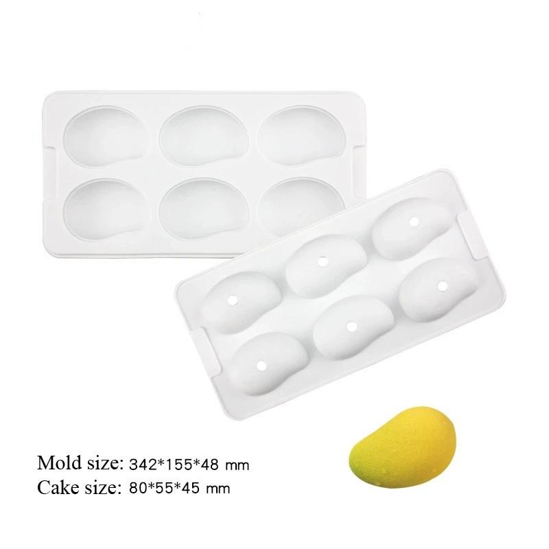 Silikonové formičky na mango pro pečení pěny 3D ovocná čokoládová forma na zdobení dortů Kuchyňské doplňky Nástroje