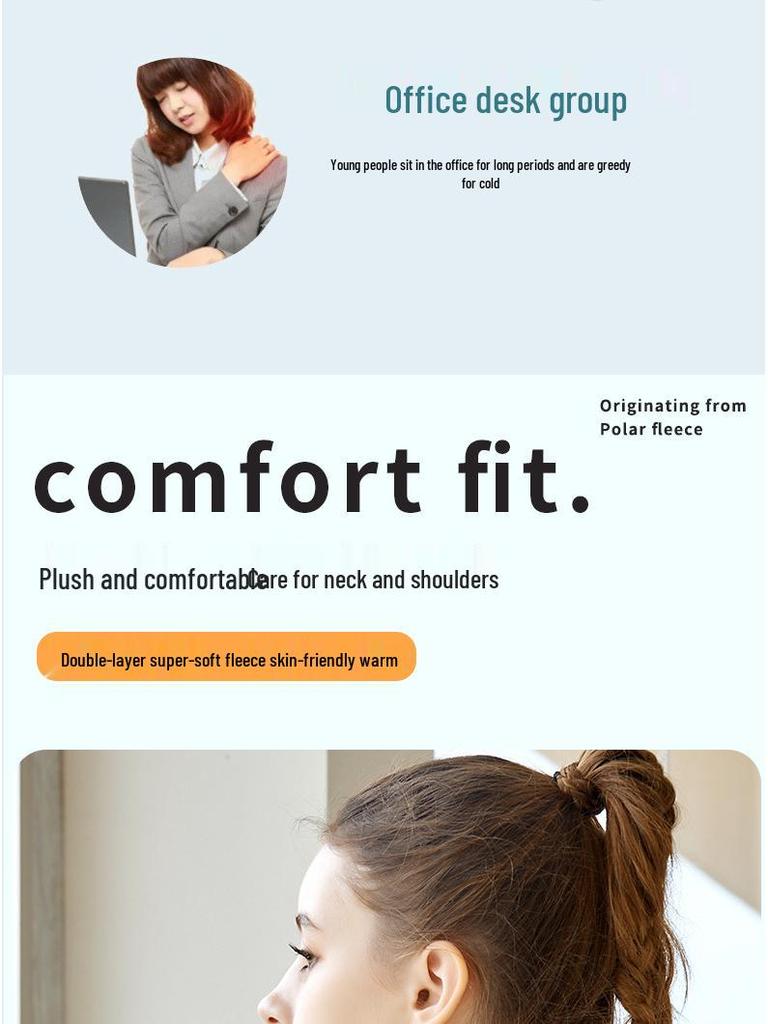 Warm Velvet Neck and Shoulder Wrap for Elderly – Cold-Proof Scarf for Men & Women