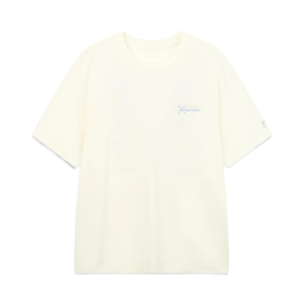 Li-Ning Xuperman Solid Color Crew Neck Pullover T-Shirt Unisex Tops AHSWB83-2